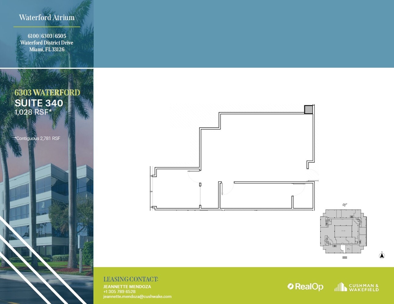 6303 Blue Lagoon Dr, Miami, FL for lease Floor Plan- Image 1 of 1