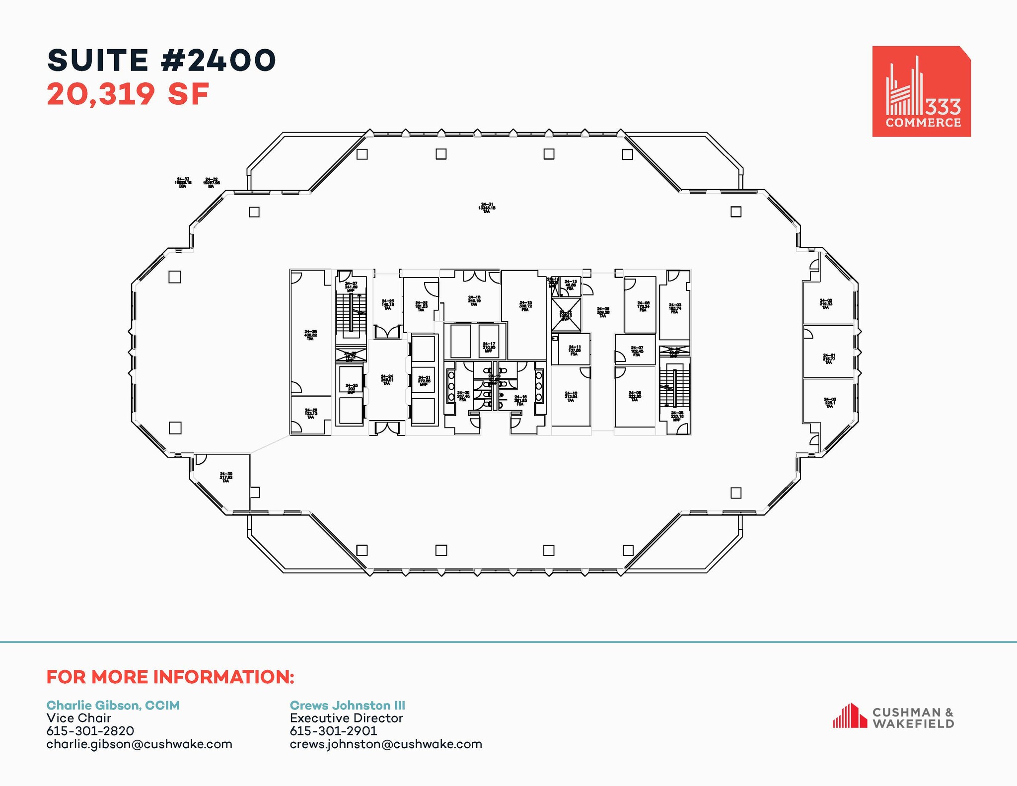 333 Commerce St, Nashville, TN for lease Floor Plan- Image 1 of 1