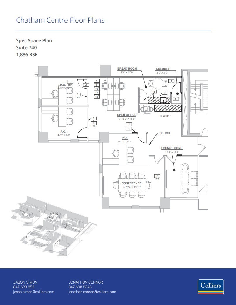 1901 N Roselle Rd, Schaumburg, IL for lease Floor Plan- Image 1 of 1