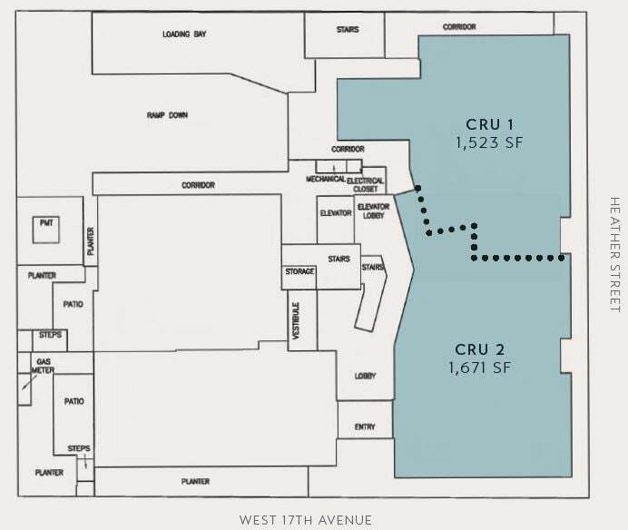 717 W 17th Ave, Vancouver, BC V5Z 3K4 - Unit CRU 1 -  - Floor Plan - Image 1 of 1