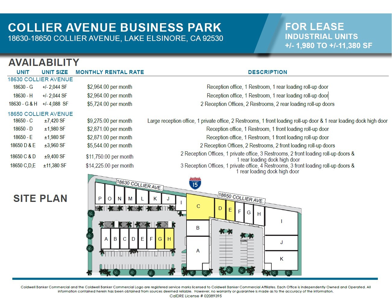 18630 Collier Ave, Lake Elsinore, CA for lease Floor Plan- Image 1 of 1