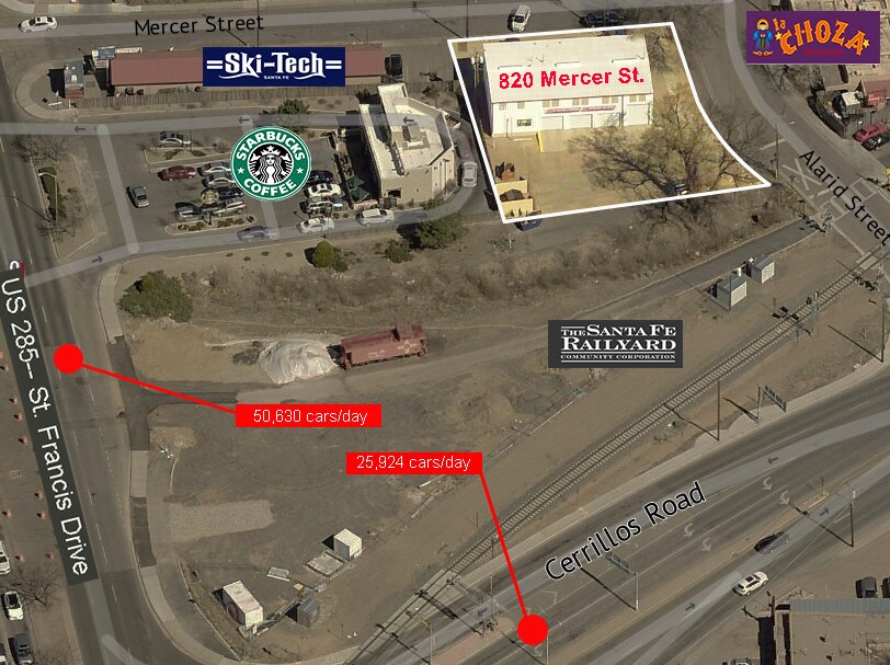 820 Mercer St, Santa Fe, NM for sale Aerial- Image 1 of 1