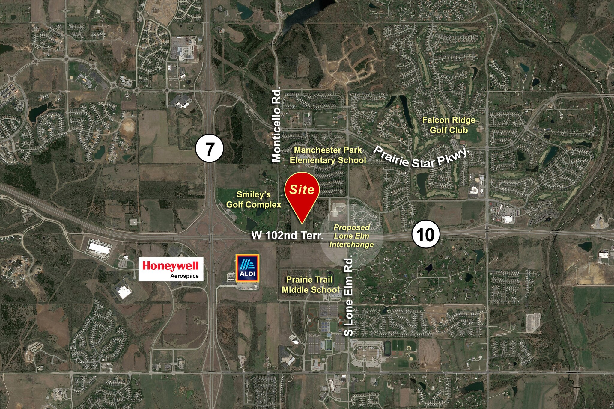 NEC 102nd Ter & Monticello Rd, Lenexa, KS for sale Aerial- Image 1 of 1