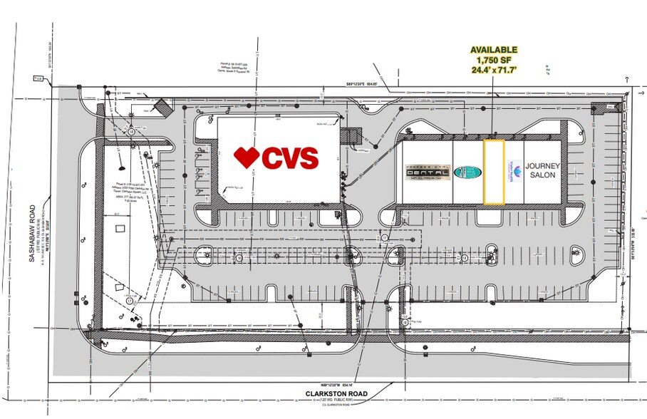 Clarkston Rd, Clarkston, MI for lease - Site Plan - Image 2 of 2