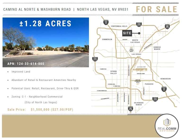 Washburn Rd, North Las Vegas, NV for sale - Building Photo - Image 2 of 4
