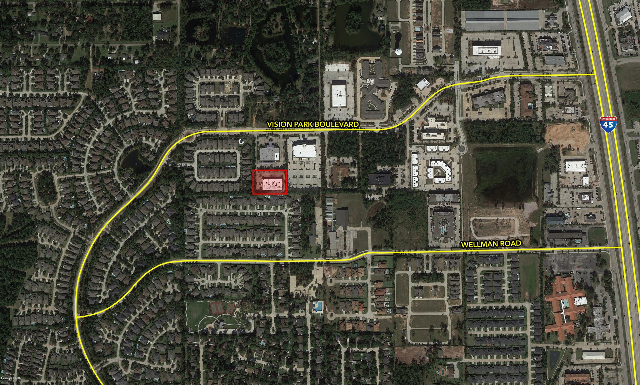 143 Vision Park Blvd, Shenandoah, TX for sale Aerial- Image 1 of 1