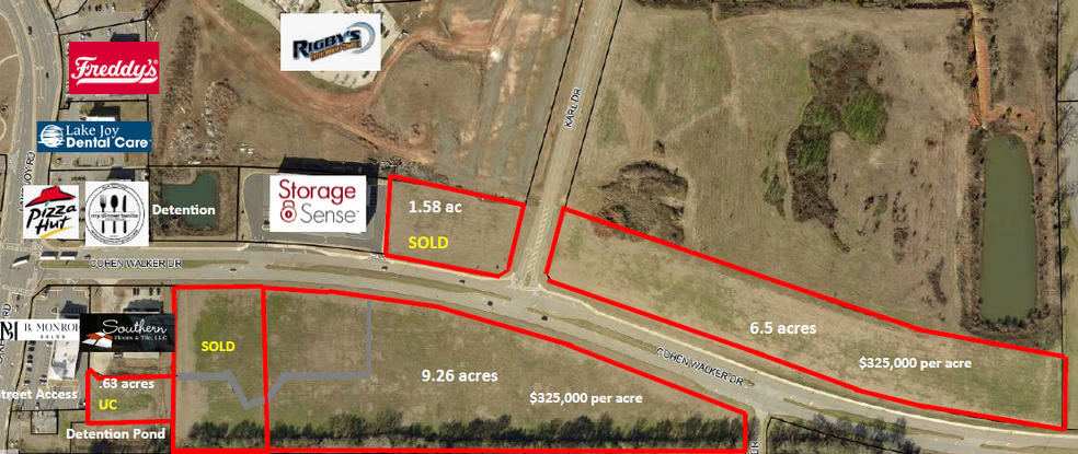 Lake Joy Road, Warner Robins, GA for sale - Aerial - Image 1 of 3