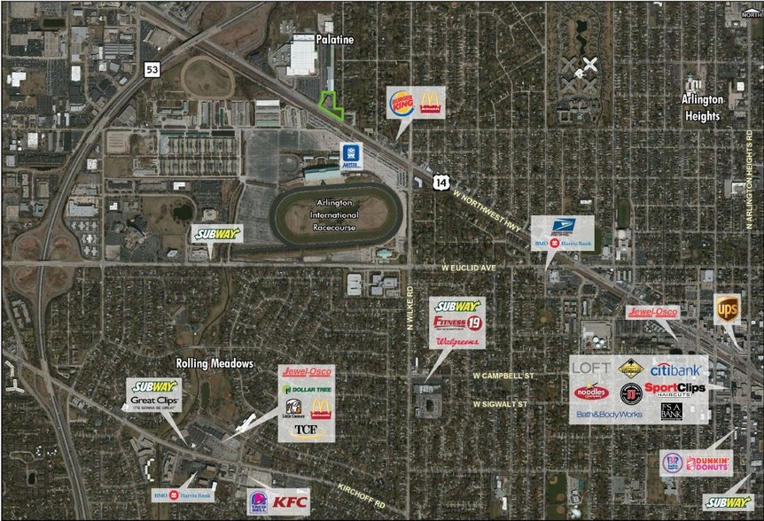 1400 E Northwest Hwy, Palatine, IL for sale - Aerial - Image 2 of 3