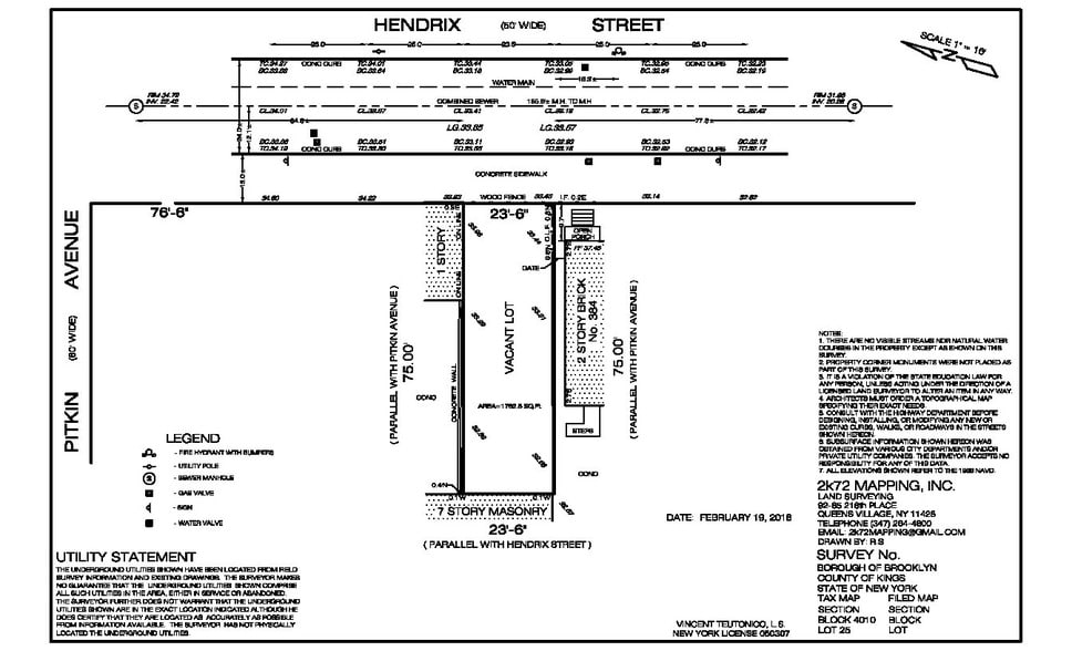 382 Hendrix St, Brooklyn, NY for sale - Site Plan - Image 2 of 2