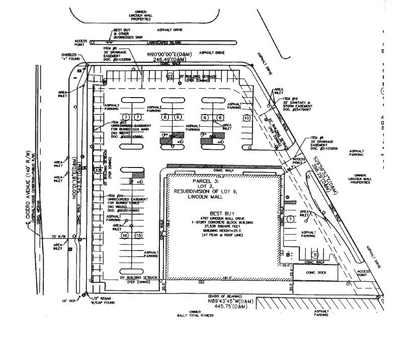 4707 Lincoln Mall Dr, Matteson, IL for sale Plat Map- Image 1 of 1