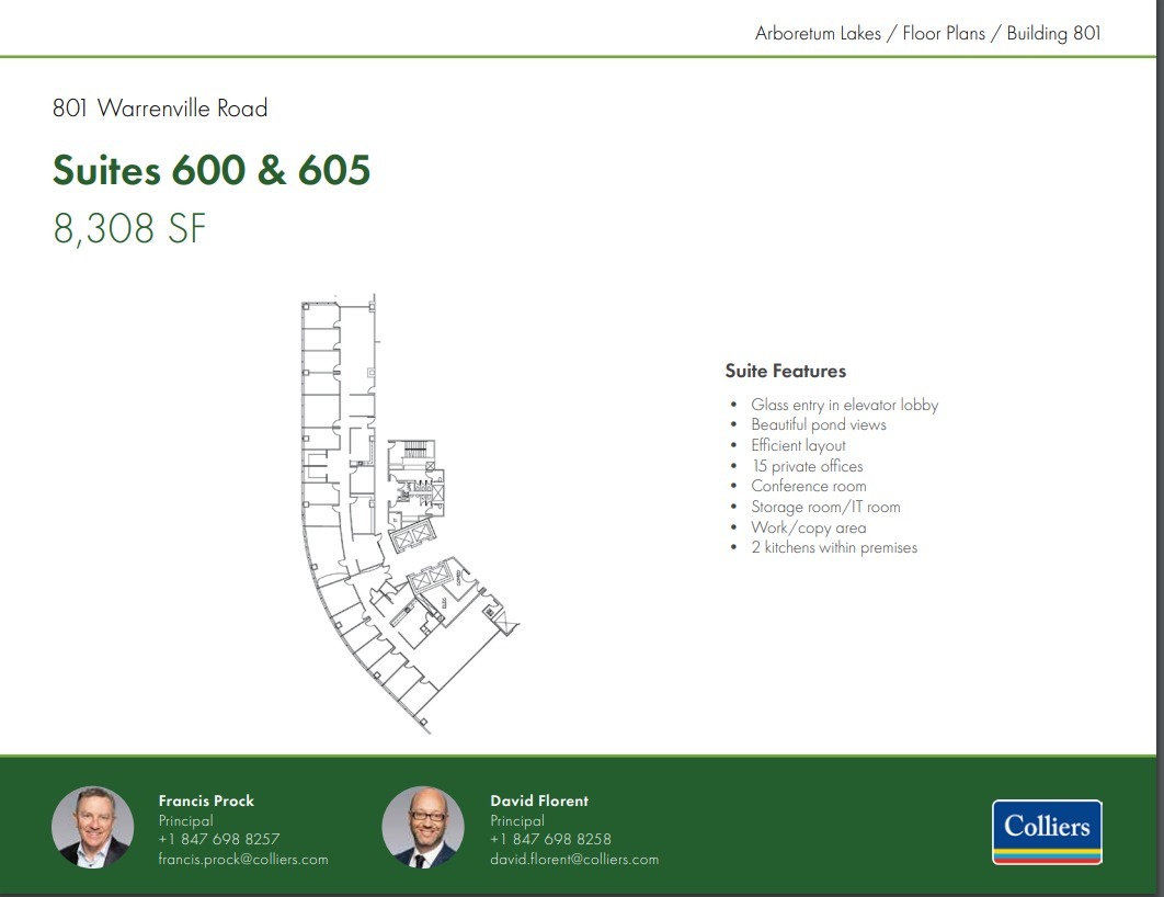 801 Warrenville Rd, Lisle, IL for lease Floor Plan- Image 1 of 3