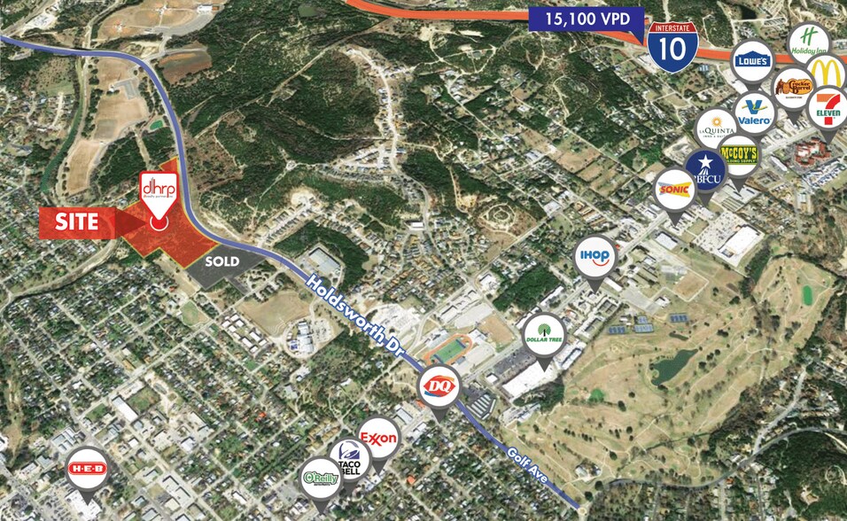 Holdsworth Dr, Kerrville, TX for sale - Aerial - Image 2 of 3