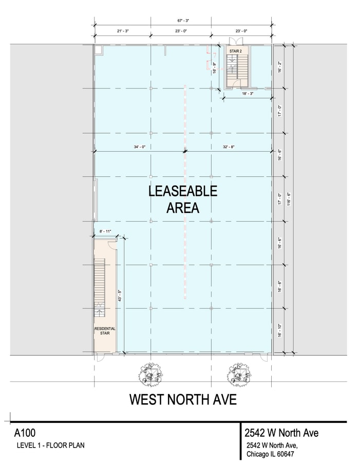 2542 W North Ave, Chicago, IL 60647 - Unit Ground -  - Floor Plan - Image 1 of 1