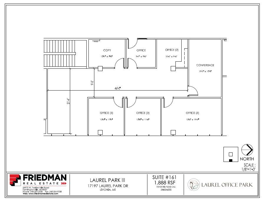 17197 N Laurel Park Dr, Livonia, MI for lease Floor Plan- Image 1 of 2