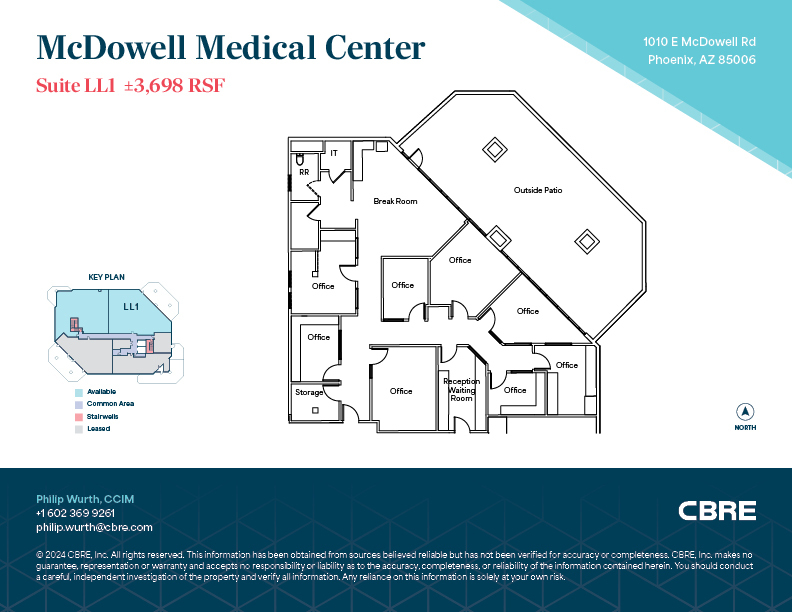 1010 E McDowell Rd, Phoenix, AZ for lease Floor Plan- Image 1 of 1