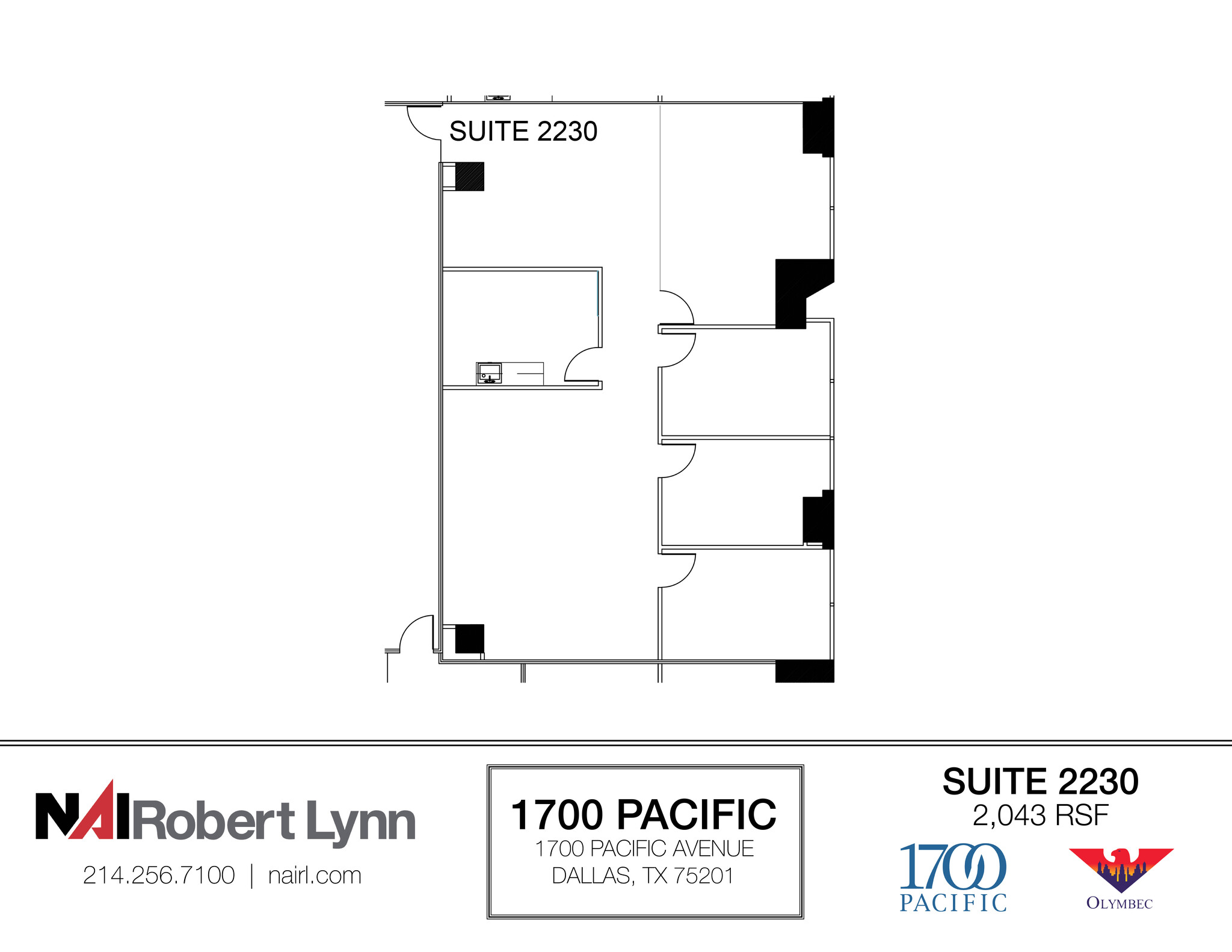 1700 Pacific Ave, Dallas, TX for lease Floor Plan- Image 1 of 1