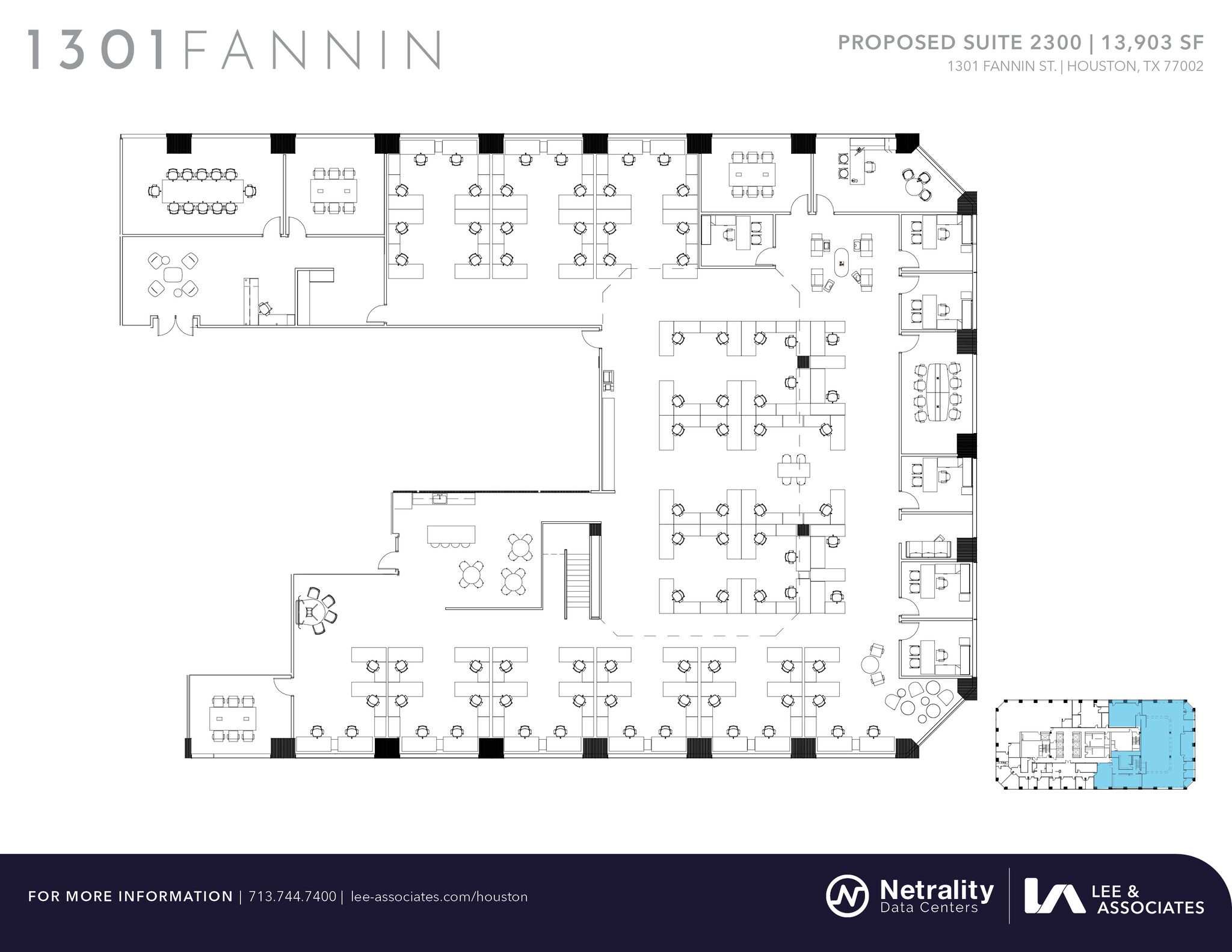 1301 Fannin St, Houston, TX for lease Floor Plan- Image 1 of 2