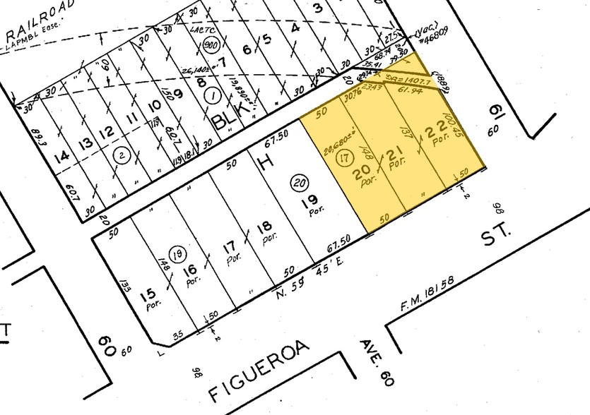 6029-6039 N Figueroa St, Los Angeles, CA for lease - Plat Map - Image 2 of 11