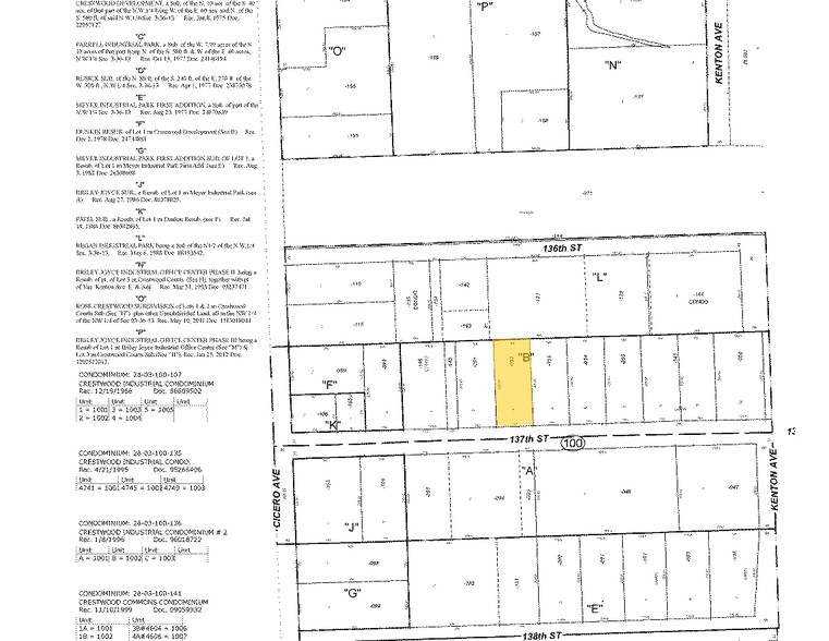 4700 W 137th St, Crestwood, IL for lease - Plat Map - Image 2 of 22