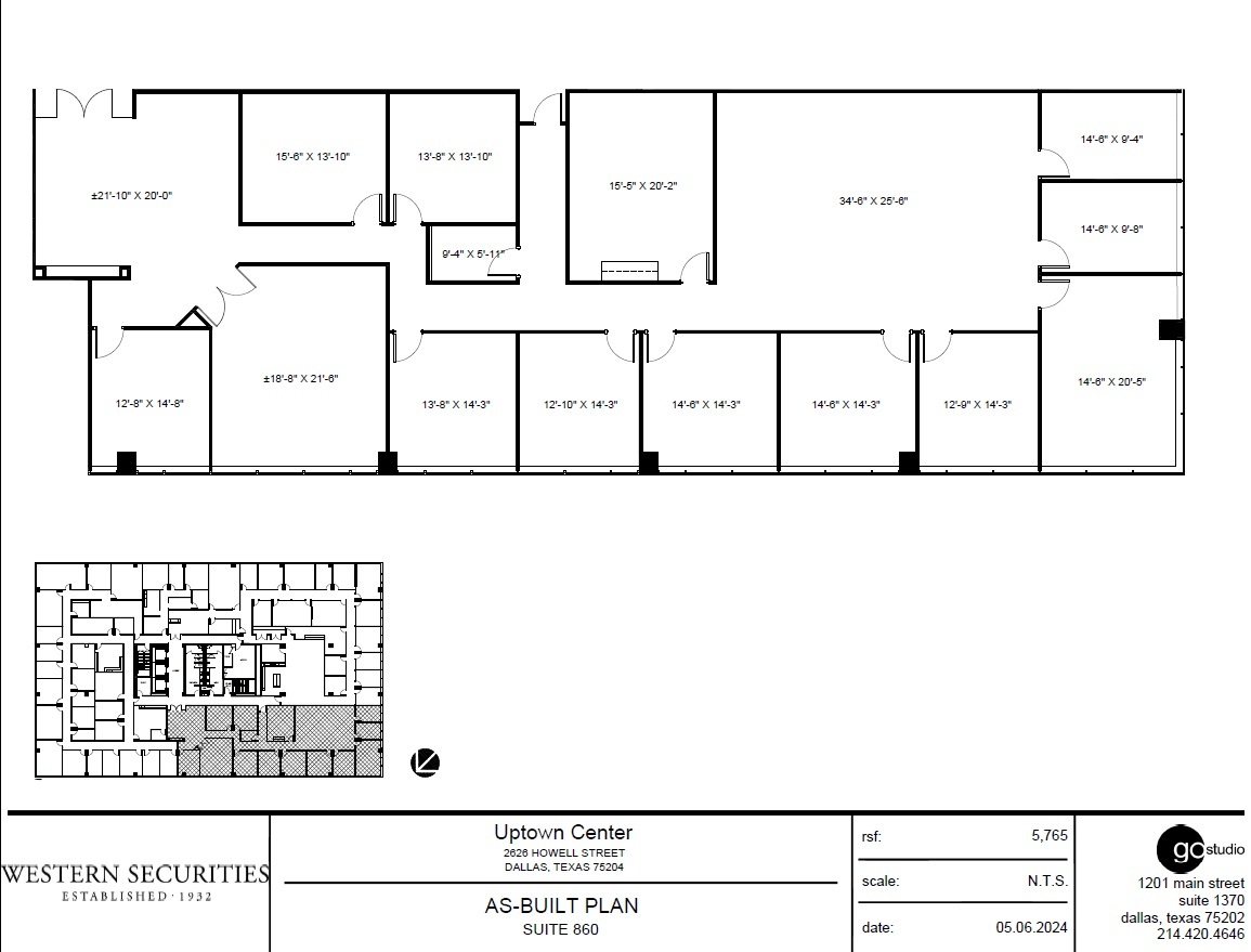 2626 Howell St, Dallas, TX for lease Floor Plan- Image 1 of 7