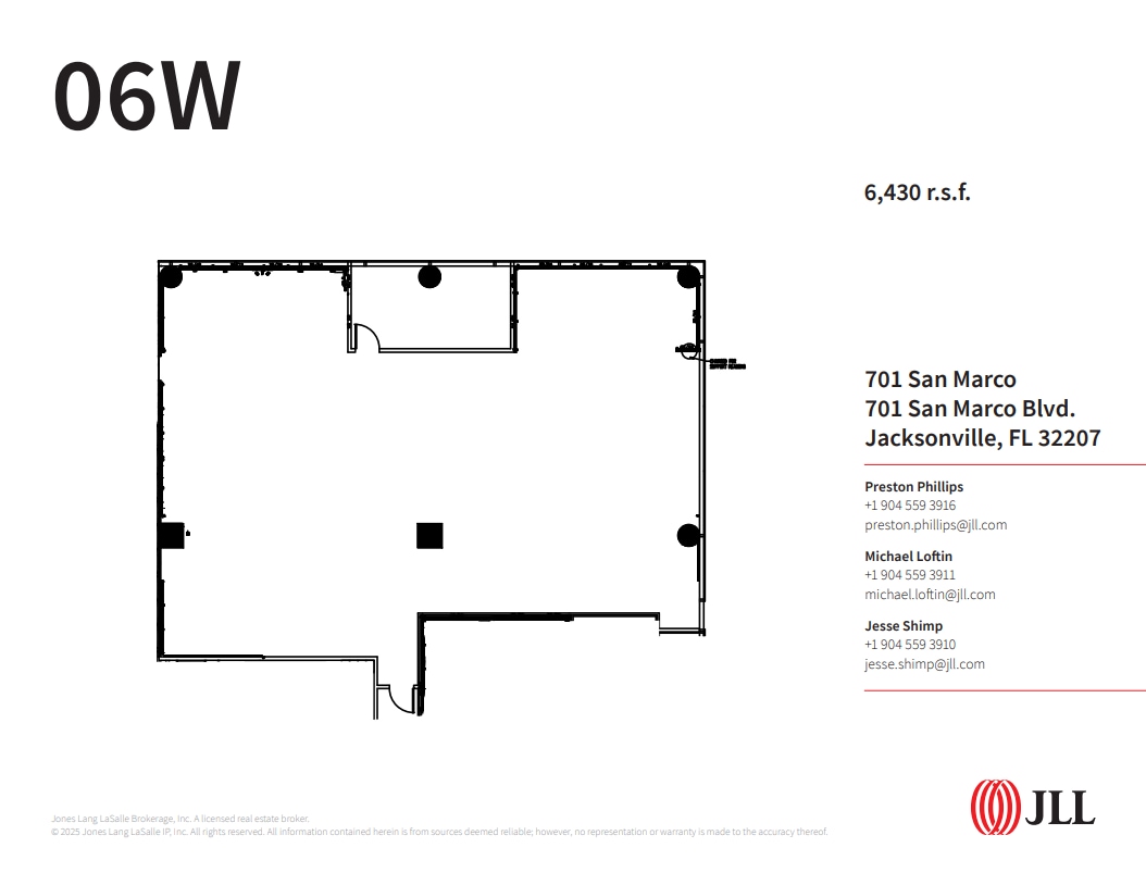 701 San Marco Blvd, Jacksonville, FL for lease Floor Plan- Image 1 of 1