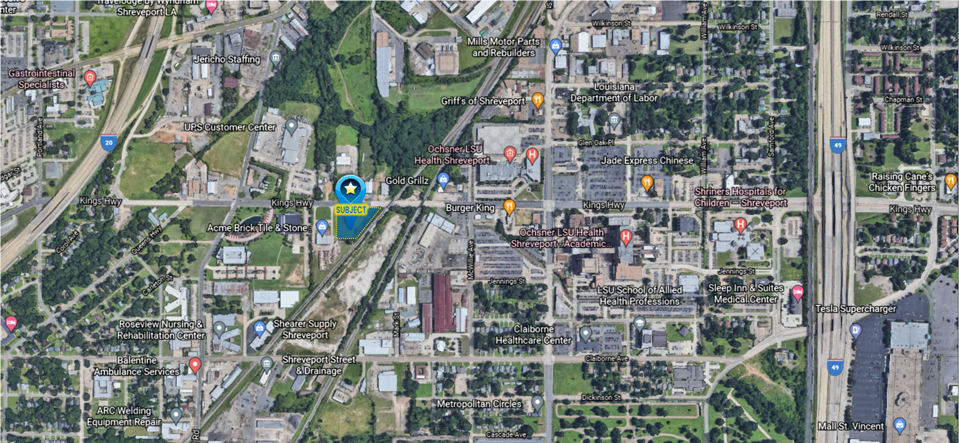 1919 Kings Hwy, Shreveport, LA for sale Aerial- Image 1 of 1