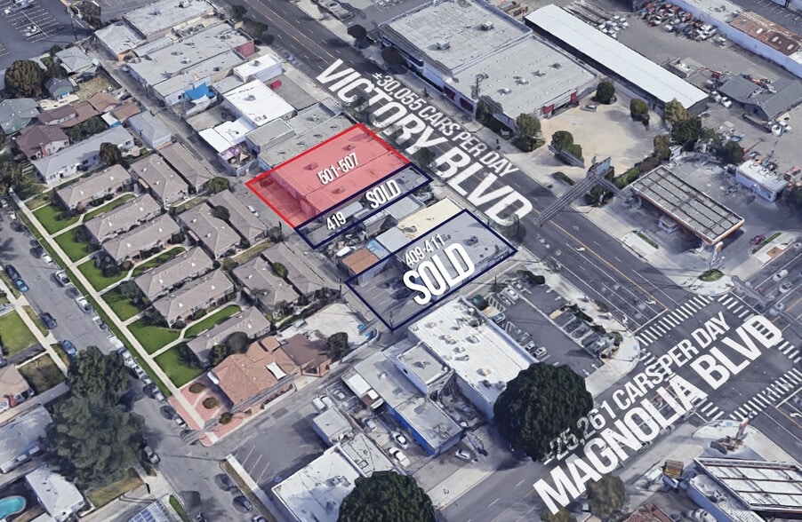 501-507 N Victory Blvd, Burbank, CA for sale - Aerial - Image 2 of 7