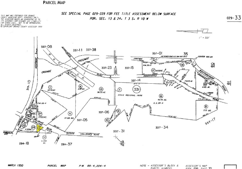 405 S State College Blvd, Brea, CA for sale - Plat Map - Image 1 of 1