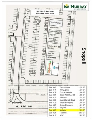 More details for 3817-3843 E Main St, St Charles, IL - Retail for Lease