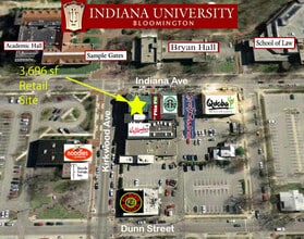 530 E Kirkwood Ave, Bloomington, IN - AERIAL  map view