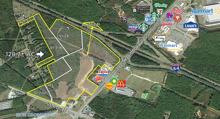 James Madison Highway & I64, Zion Crossroads, VA for sale - Building Photo - Image 2 of 2
