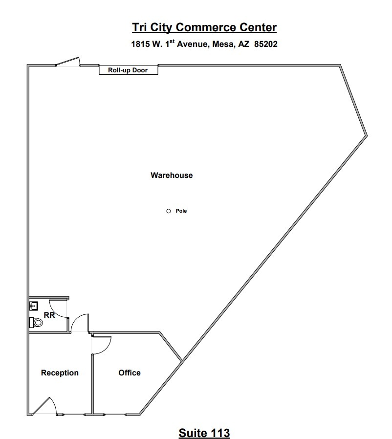 1815 W 1st Ave, Mesa, AZ for lease Floor Plan- Image 1 of 1