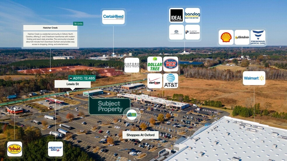 1013 Lewis St, Oxford, NC for sale - Aerial - Image 3 of 3