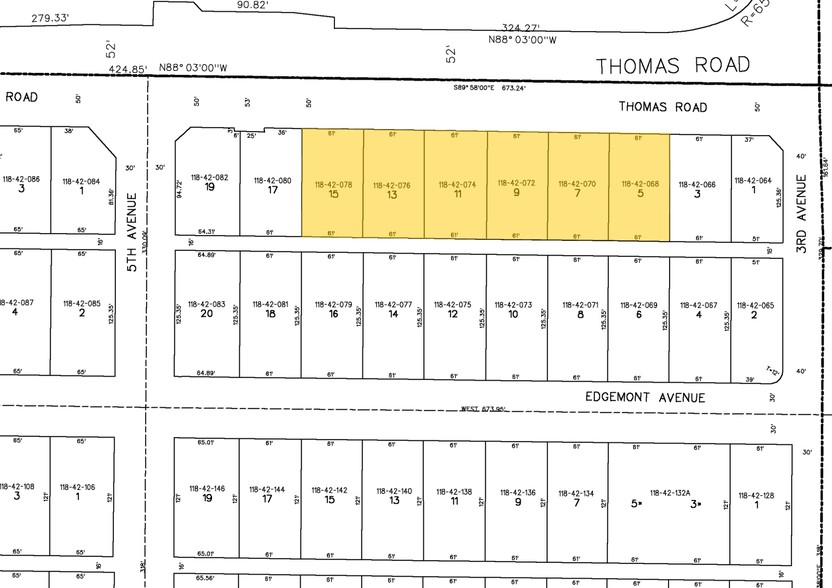 333 W Thomas Rd, Phoenix, AZ for lease - Plat Map - Image 2 of 13