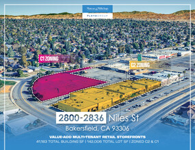 2800-2814 Niles St, Bakersfield, CA - aerial  map view - Image1