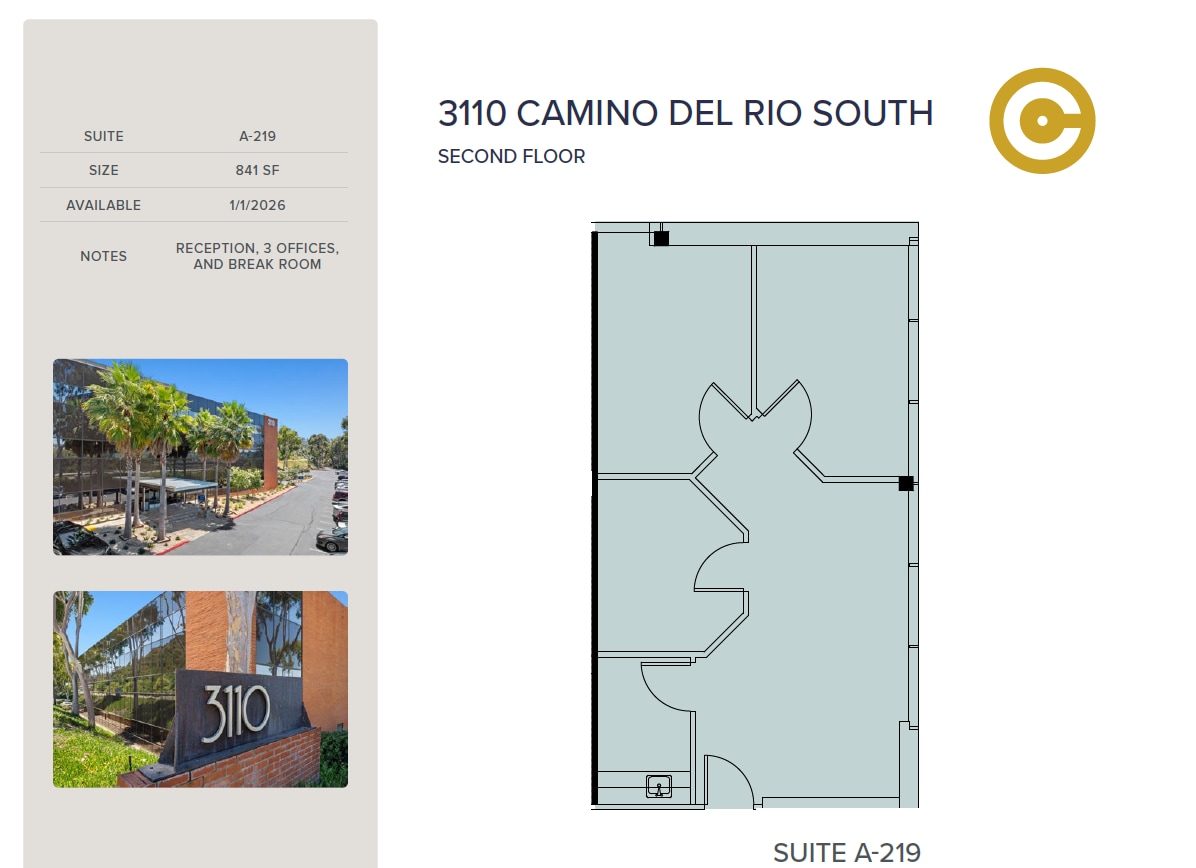 3110 Camino del Rio S, San Diego, CA for lease Floor Plan- Image 1 of 1