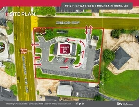 1012 Highway 62 E, Mountain Home, AR - AERIAL  map view