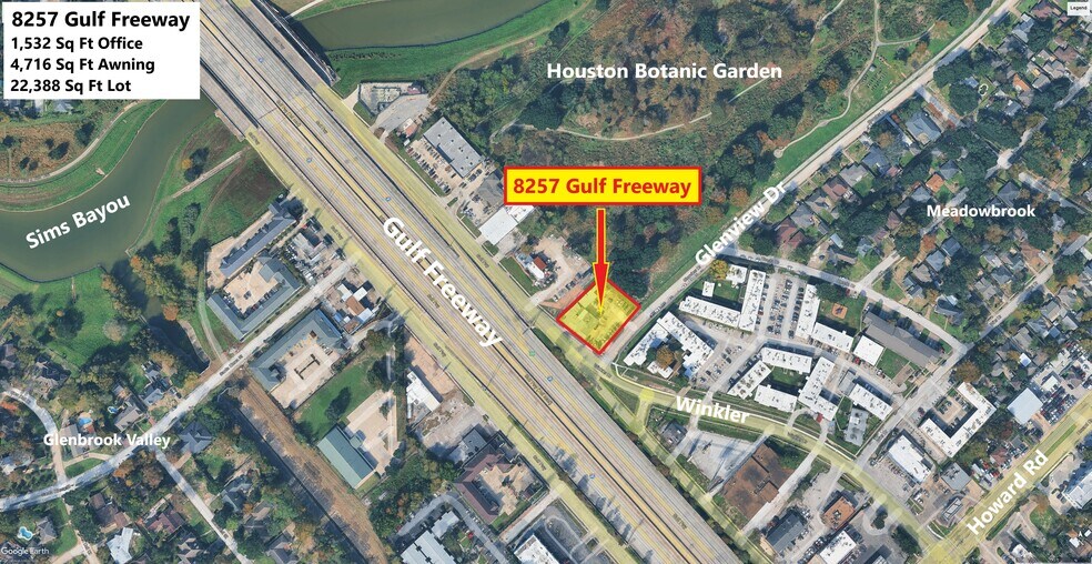 8257 Gulf Fwy, Houston, TX for lease - Aerial - Image 2 of 20