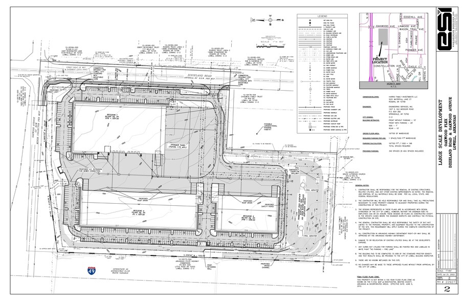 Oakwood & Dixieland Rd, Lowell, AR for lease - Site Plan - Image 1 of 19