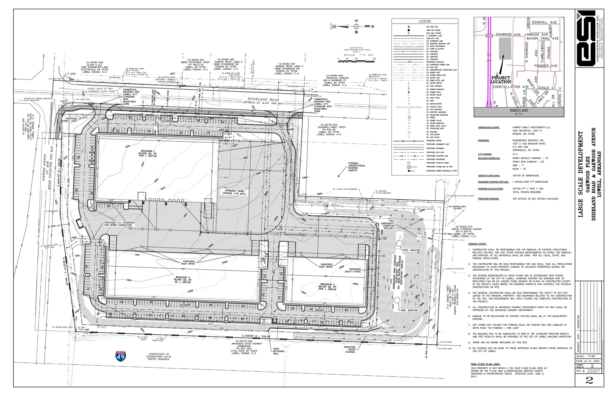 Oakwood & Dixieland Rd, Lowell, AR for lease Site Plan- Image 1 of 20