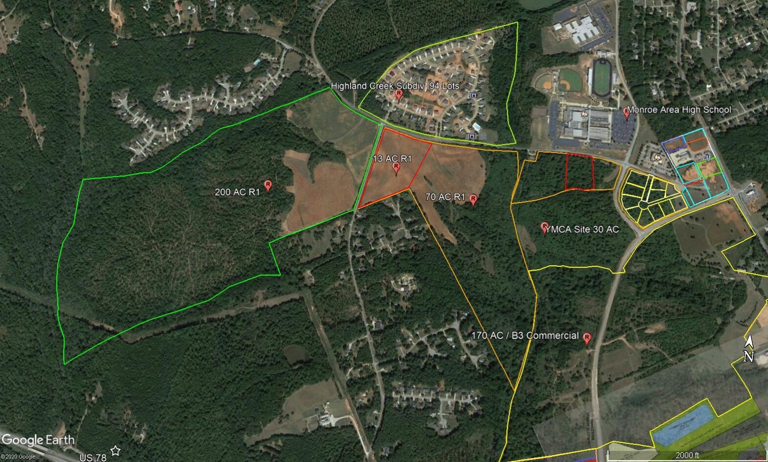 Cedar Ridge Rd, Monroe, GA for sale Aerial- Image 1 of 1