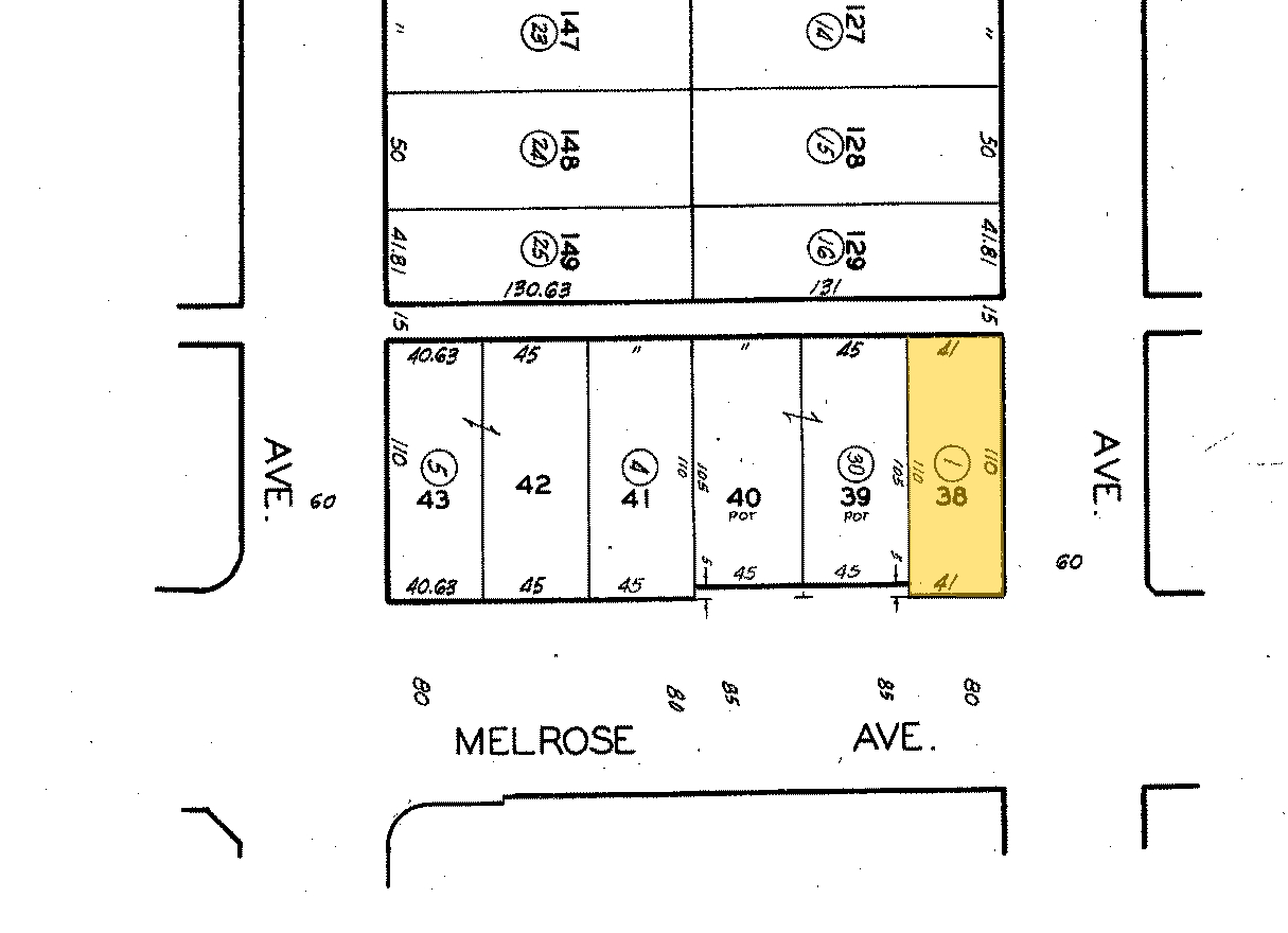 8001 Melrose Ave, Los Angeles, CA for sale Plat Map- Image 1 of 1