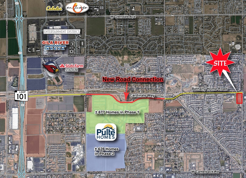 W Bethany Home Rd, Glendale, AZ for lease - Aerial - Image 3 of 6