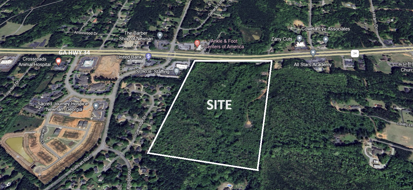 Highway 34 E, Newnan, GA for sale Aerial- Image 1 of 5