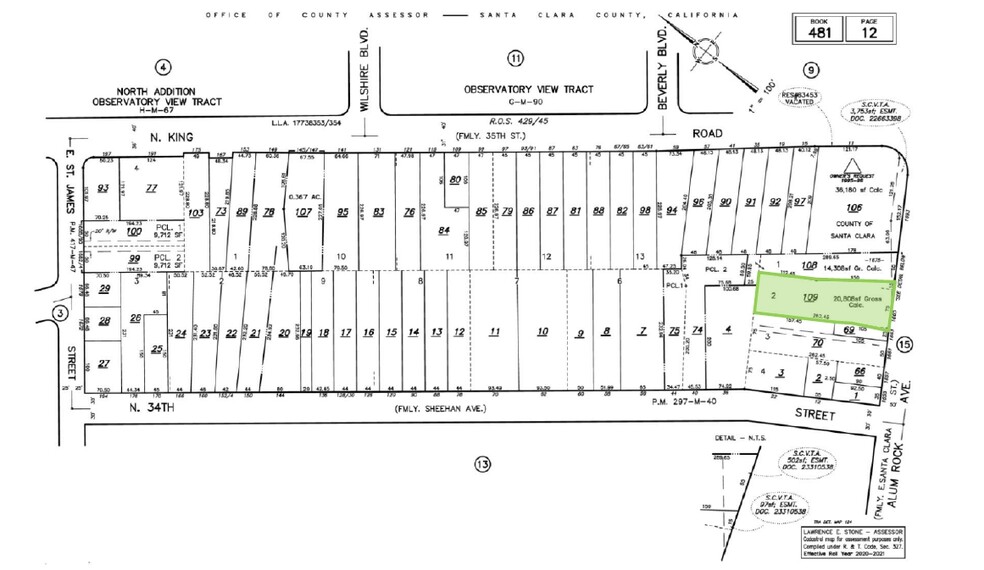 1665 Alum Rock Ave, San Jose, CA for sale - Plat Map - Image 2 of 2