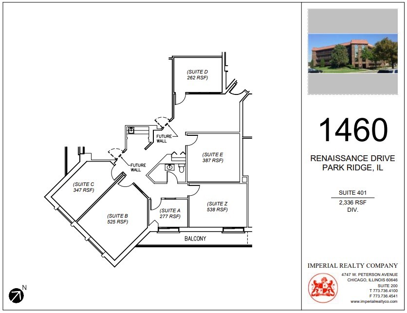 1460 Renaissance Dr, Park Ridge, IL for lease Floor Plan- Image 1 of 1