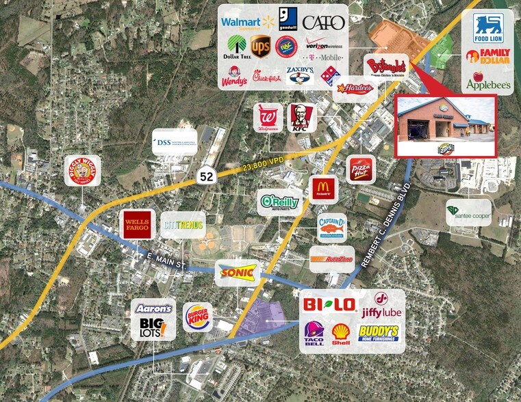 Zips Car Wash Moncks Corner Sc 29461 Property For 6 653 Sf Specialty Building Offered At 4 385 000 A 7 Cap Rate In Moncks Corner Sc