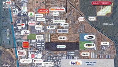 NEC Central Ave & Happy Valley Rd, Phoenix, AZ - aerial  map view