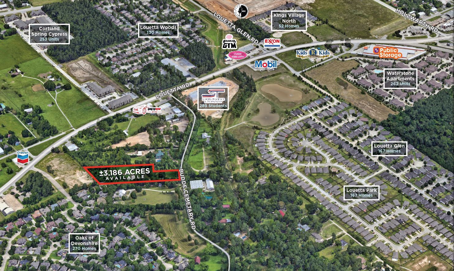 20531 Budde Cemetary Rd, Spring, TX for sale Aerial- Image 1 of 1