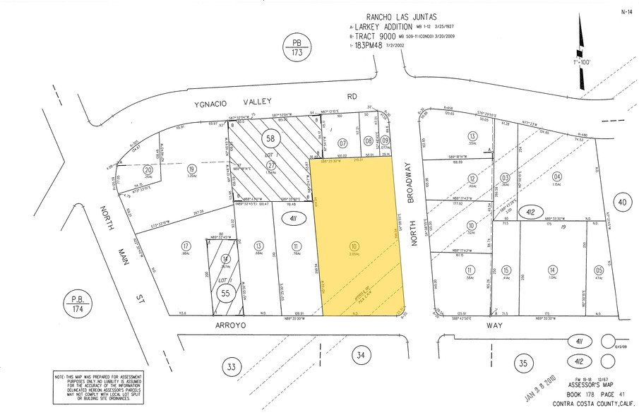 1981 N Broadway, Walnut Creek, CA for lease - Plat Map - Image 2 of 13